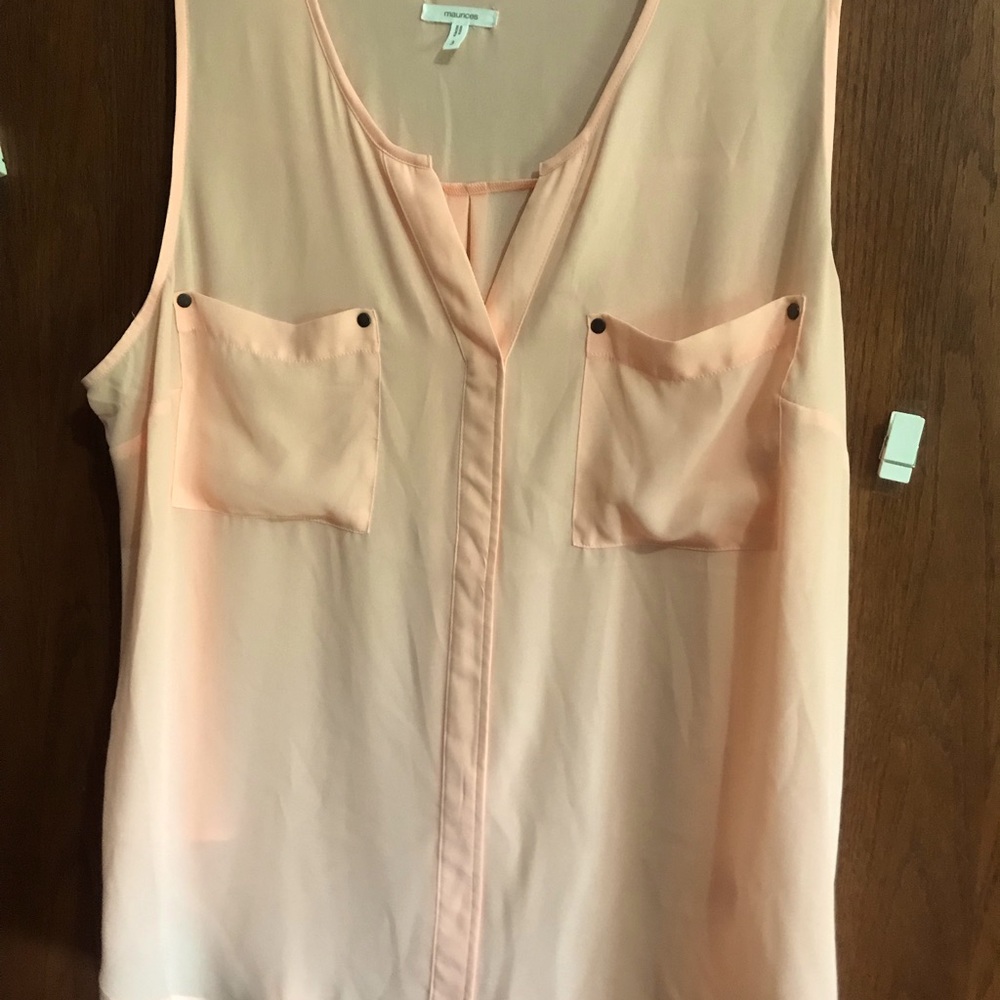 Maurices peach sleeveless top